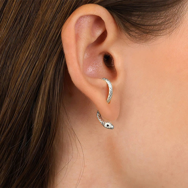 Dashingsoul Dark Retro Design Snake Earrings