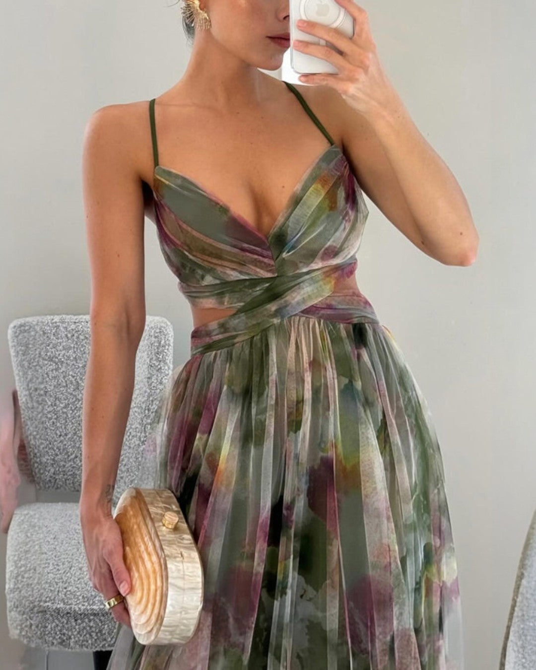 Isabella - Enchanting Floral Print Maxi Dress