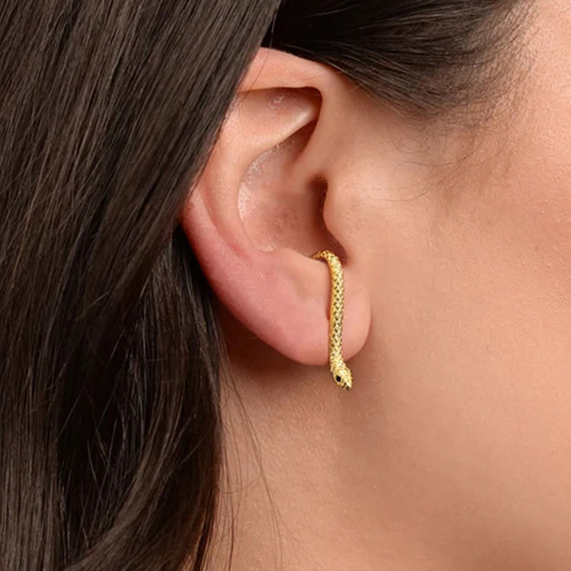 Dashingsoul Dark Retro Design Snake Earrings