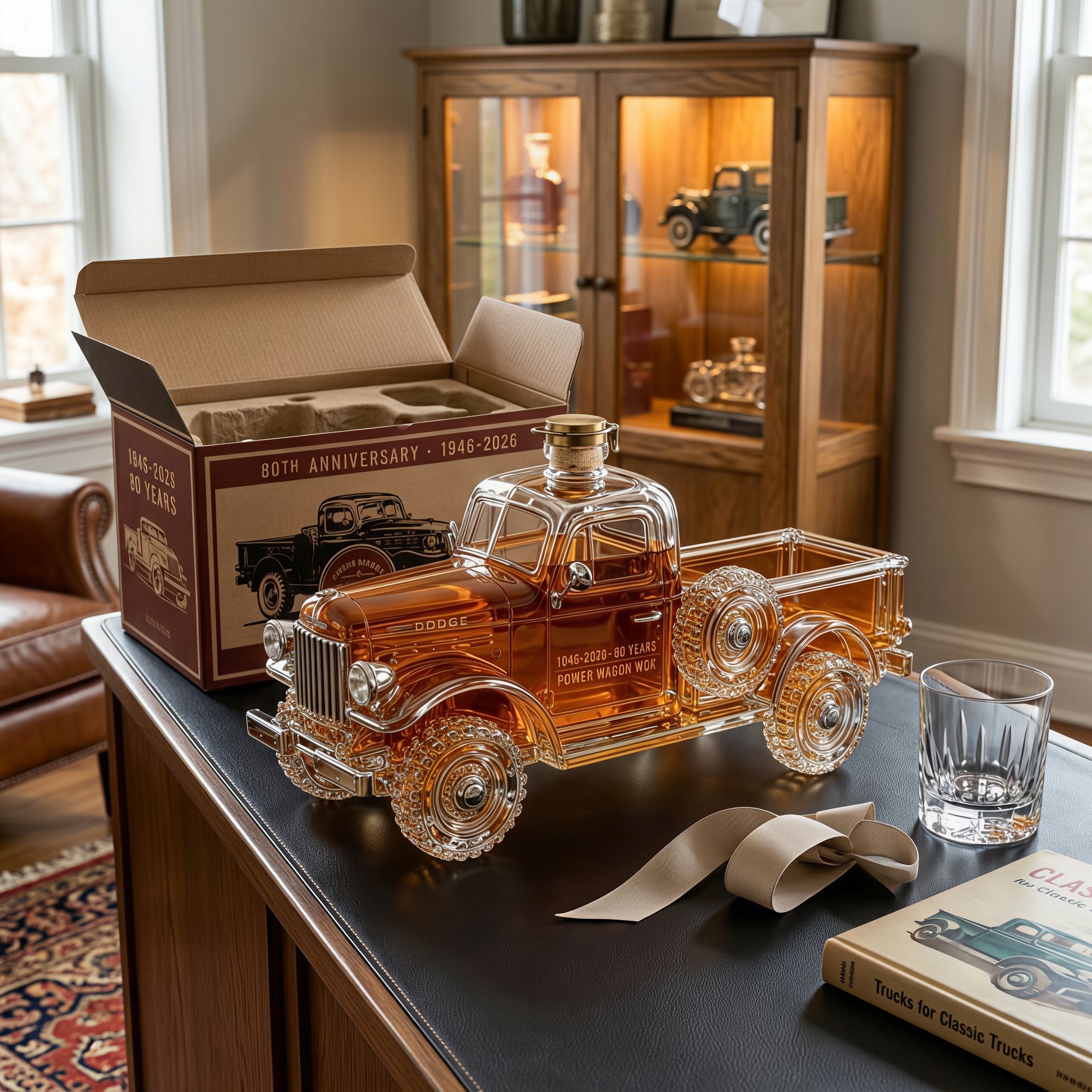 Dodge Power Wagon 80th Anniversary Whiskey Bottle