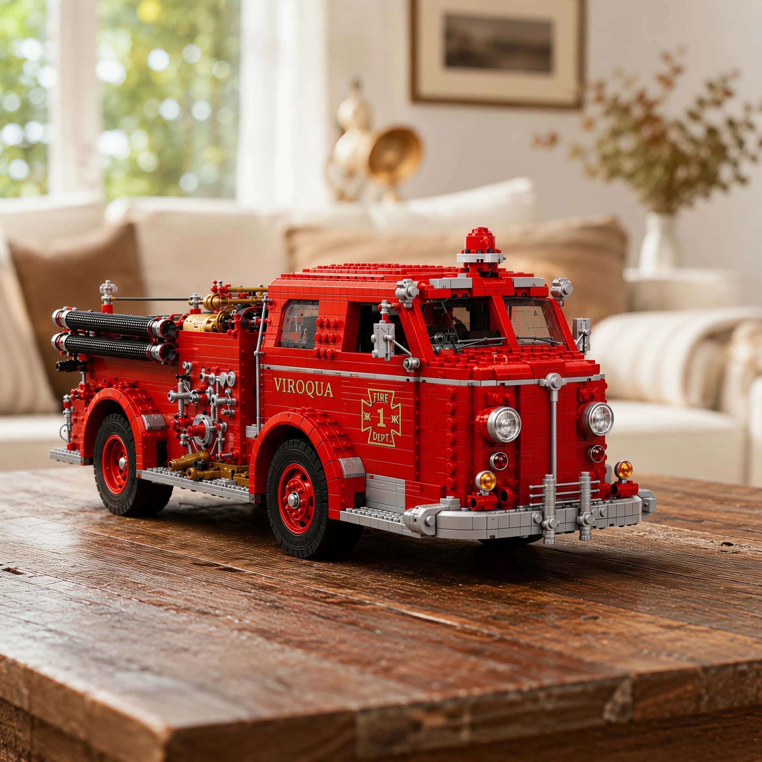1947 ALF 700 Pumer Fire Engine Building Block Set