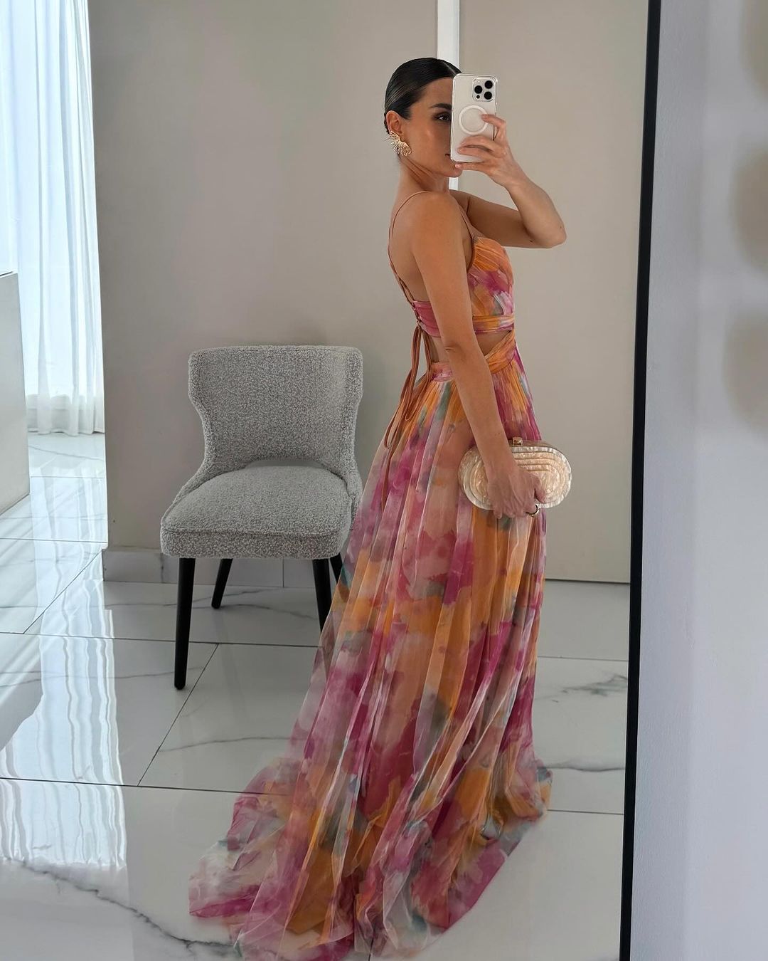 Isabella - Enchanting Floral Print Maxi Dress