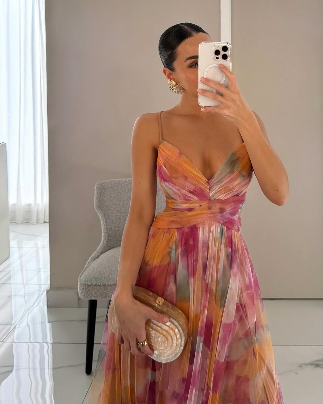 Isabella - Enchanting Floral Print Maxi Dress