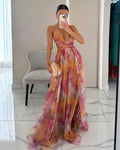 Isabella - Enchanting Floral Print Maxi Dress