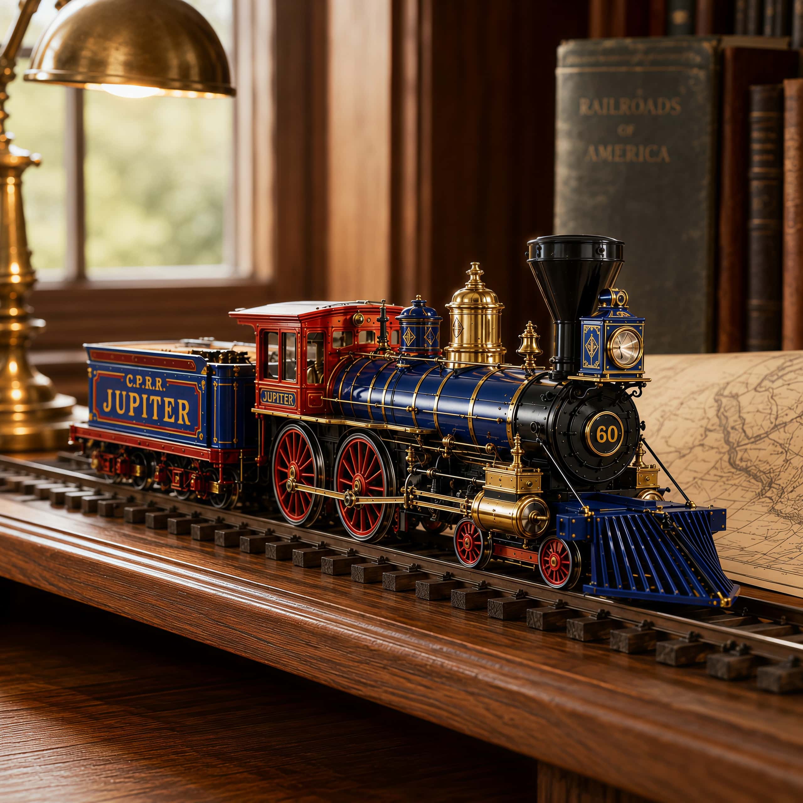 Jupiter No. 60 Steam Locomotive Model丨Transcontinental Railroad