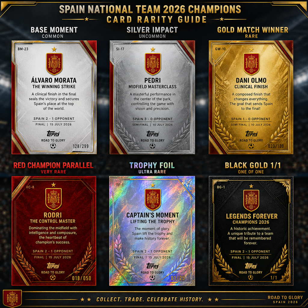 Spain Champions Road to Glory Soccer Cards