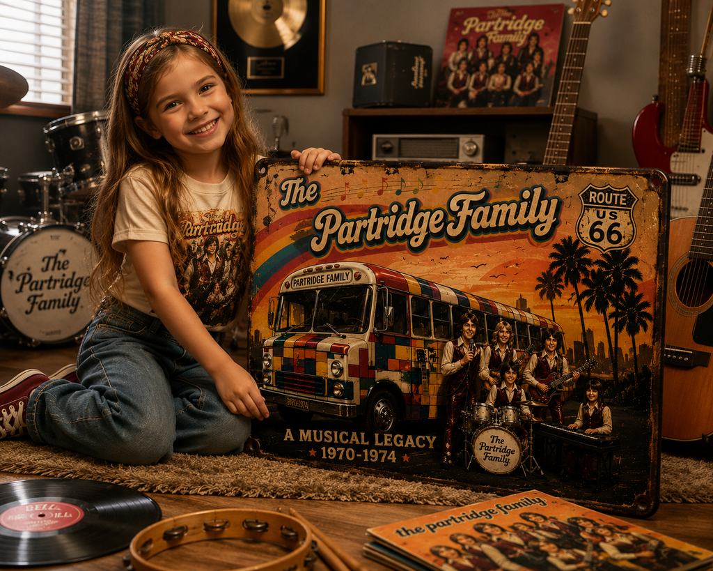 The Partridge Family Vintage Metal Tin Sign