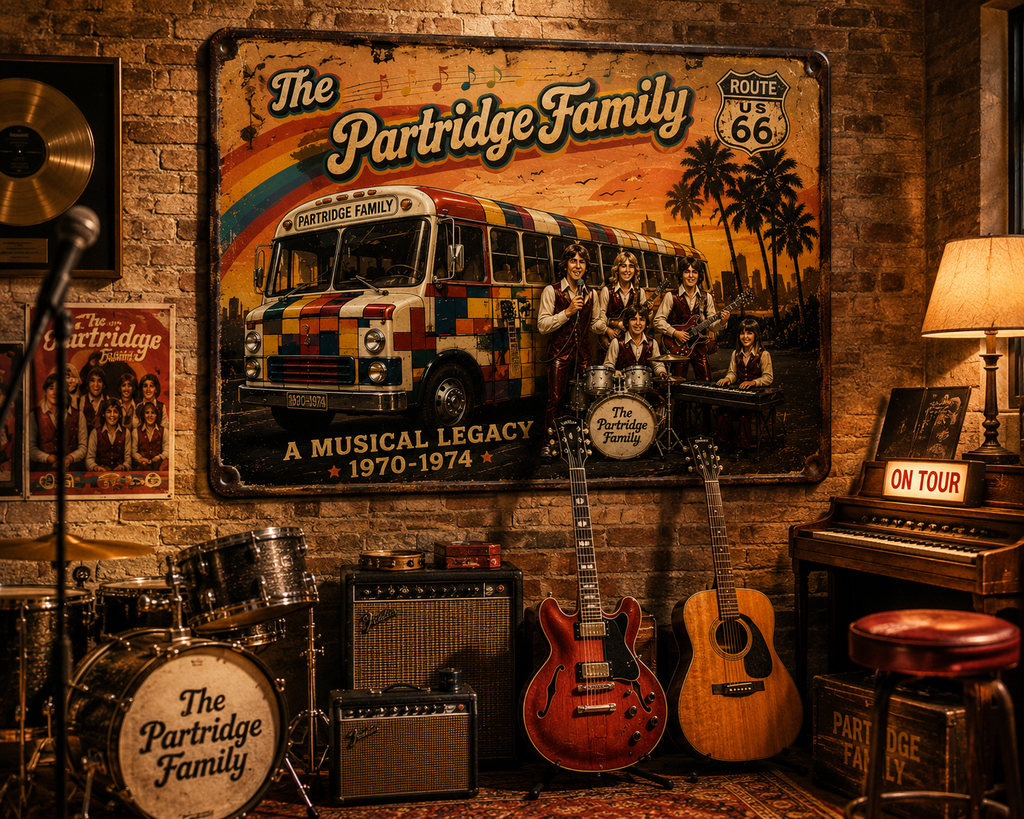 The Partridge Family Vintage Metal Tin Sign