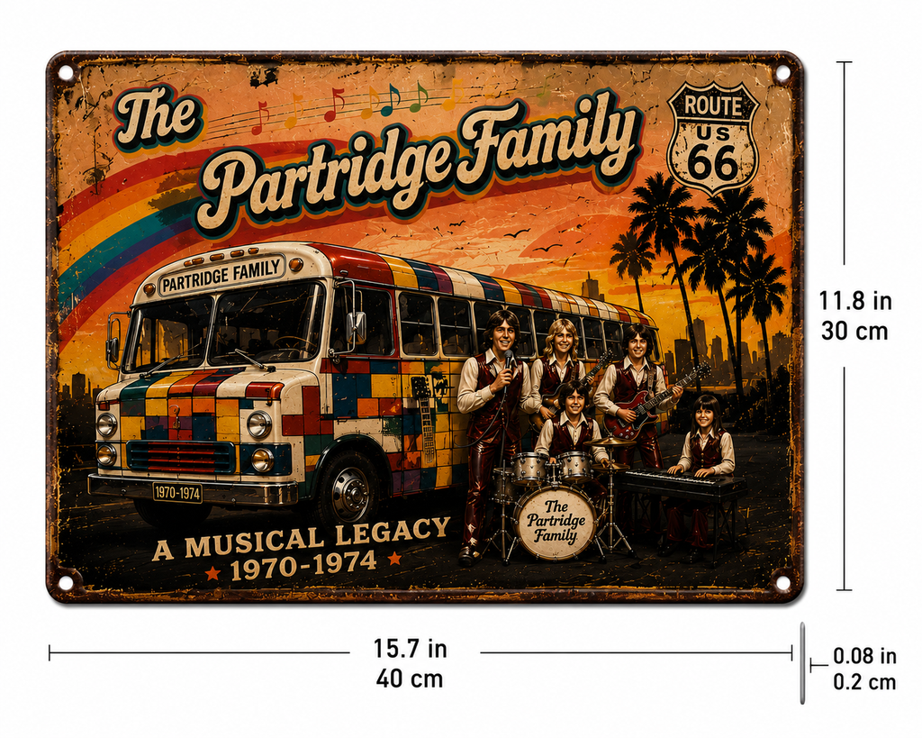 The Partridge Family Vintage Metal Tin Sign