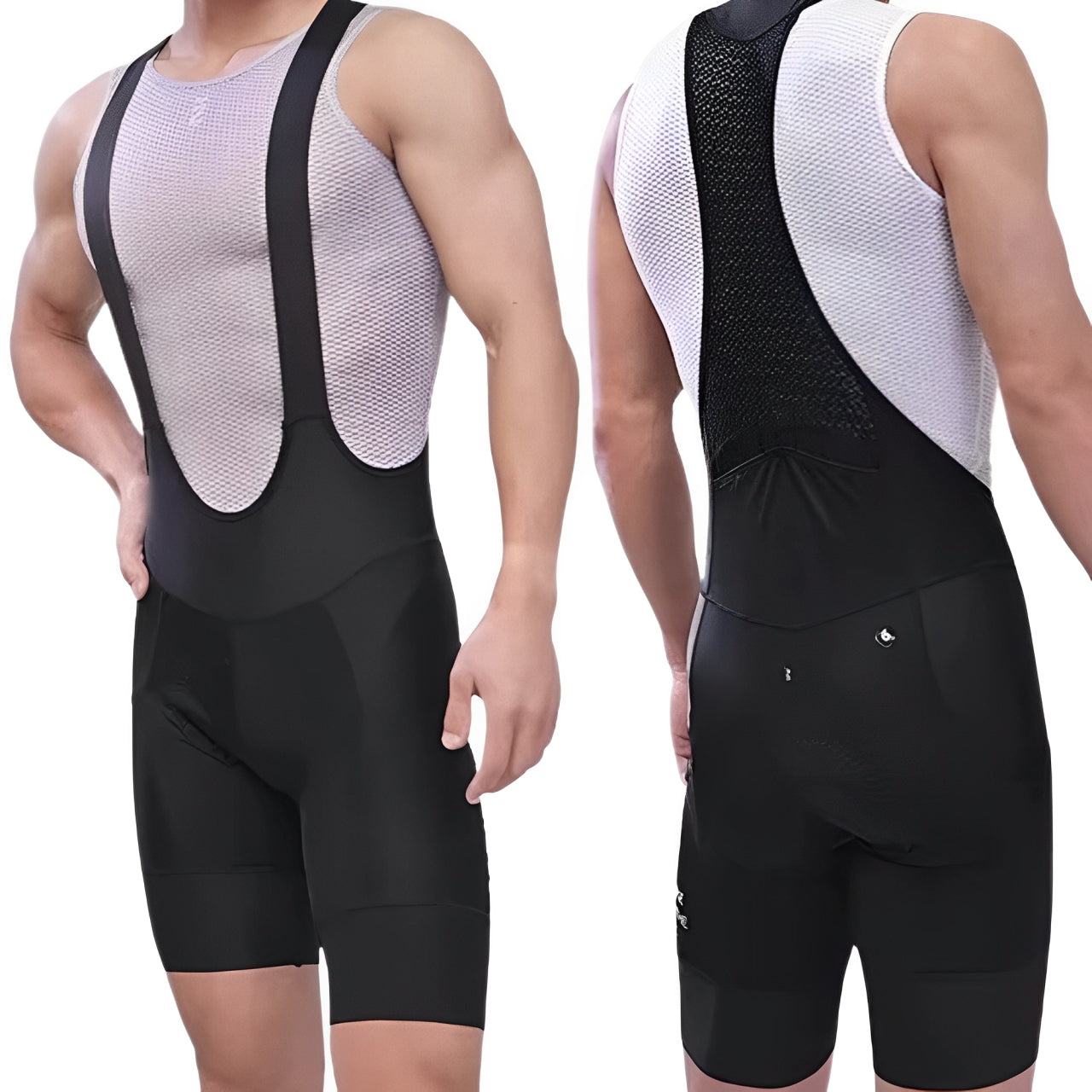 Padded Bike Shorts - Men's Cycling Bib Shorts Multi-Pocket and Comfort