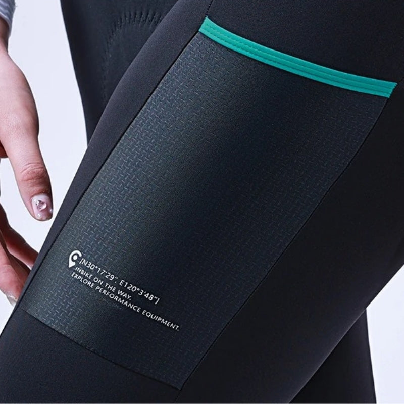 Cycling Pants Ladies - Thermal Fleece 3D Padded Bib