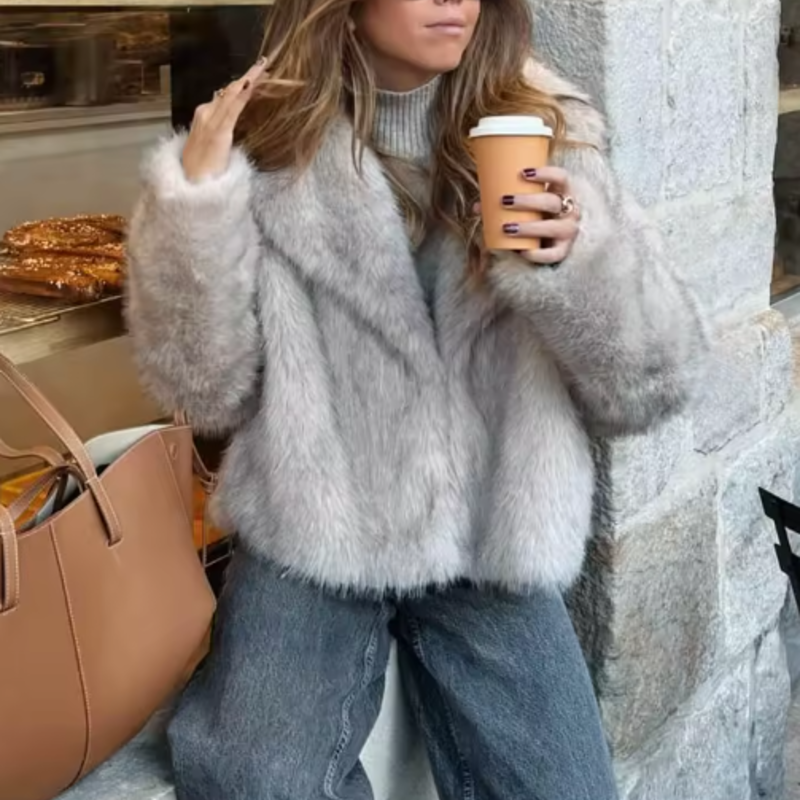 Alpine Grace Faux Fur Coat
