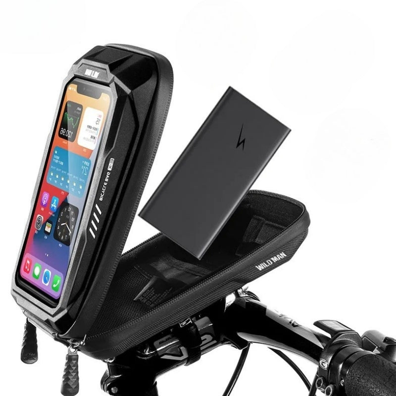 Handlebar Bag Rainproof with Phone Screen – Hard shell PU + EVA