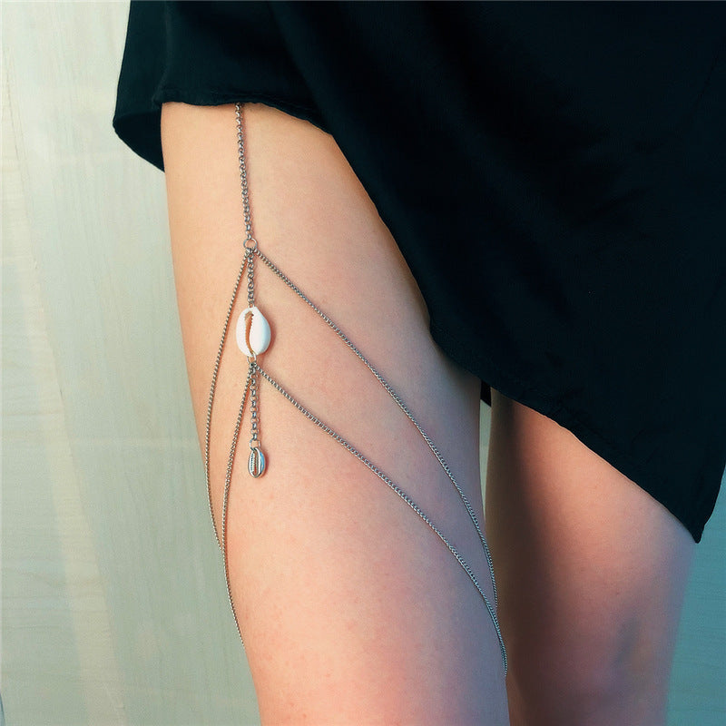 Dashingsoul Fashion Shell Pendant Chain Anklet