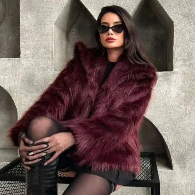 Alpine Grace Faux Fur Coat
