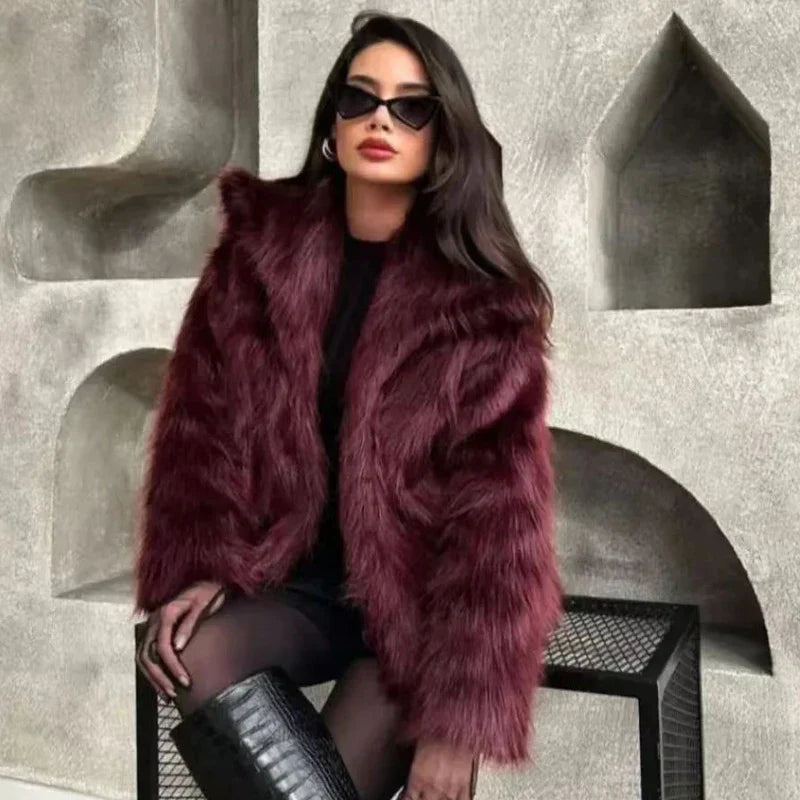 Alpine Grace Faux Fur Coat
