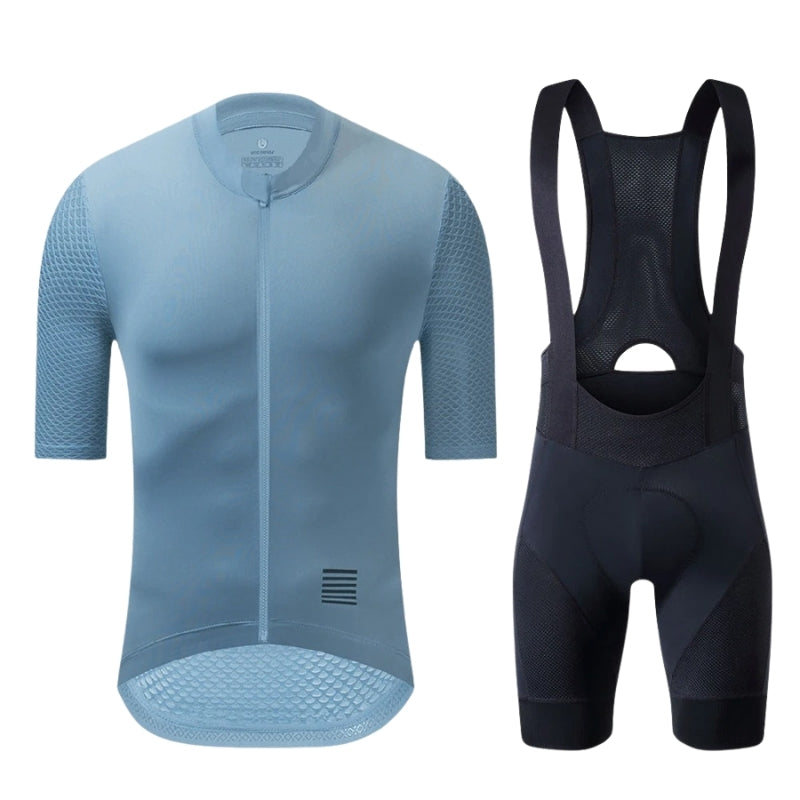 Cycling Clothing Set – Jersey and Bib Shorts with Breathable Padding