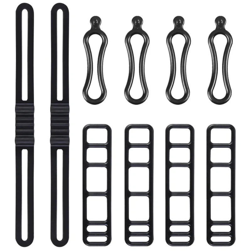 Bike Light Mount Silicone Bands – Universal Bicycle Handlebar Light Holder 10PCS