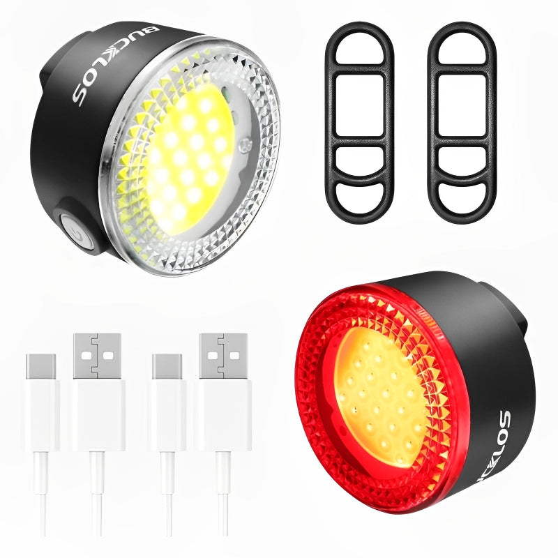Bike Lights - USB Rechargeable - Bicycle COB Light Set