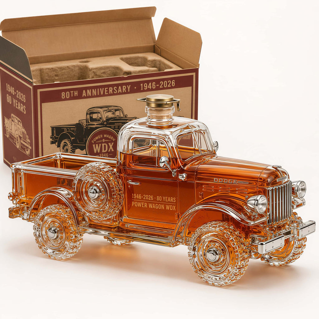 Dodge Power Wagon 80th Anniversary Whiskey Bottle