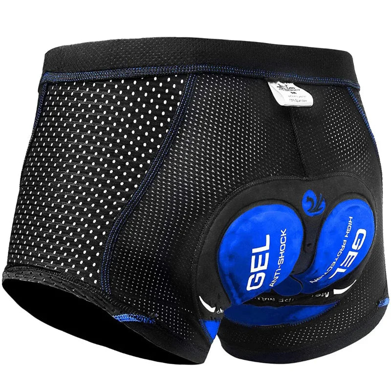 Cycling Padded Underwear Shorts – GEL Cushion, Breathable Mesh