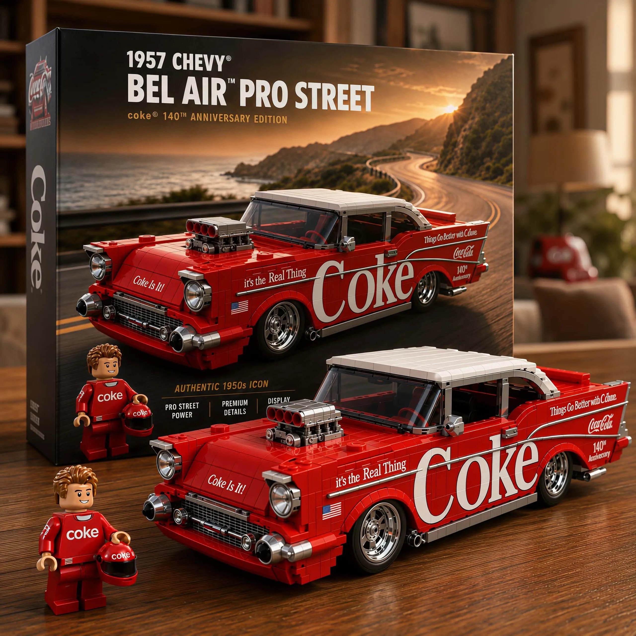 The Ultimate Coke '57 Pro Street Cruiser Collector Edition Building Block Sets