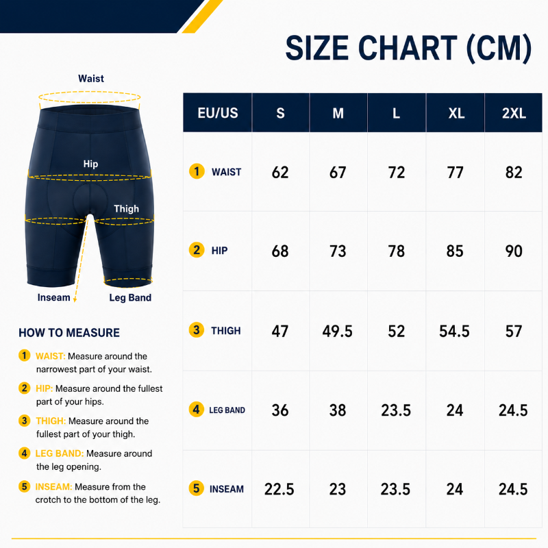 Cycling Shorts - 7 Hour Gel Pad and Quick Dry