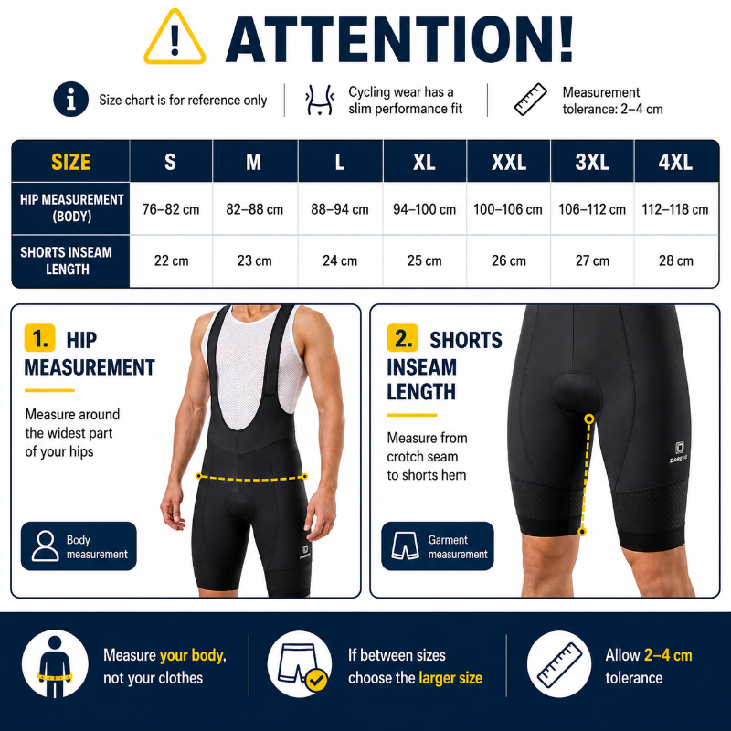 Cycling Shorts with 3D Gel Pad for Pro-Level 6H Rides