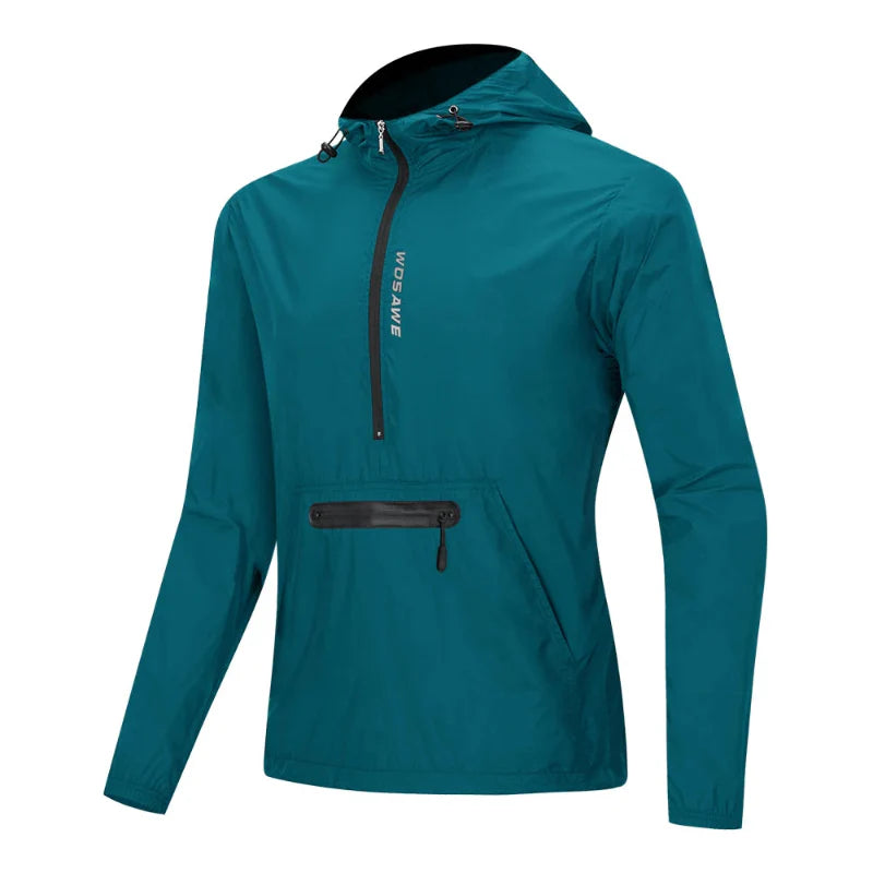 Water Resistant Cycling Jacket Hooded Windproof