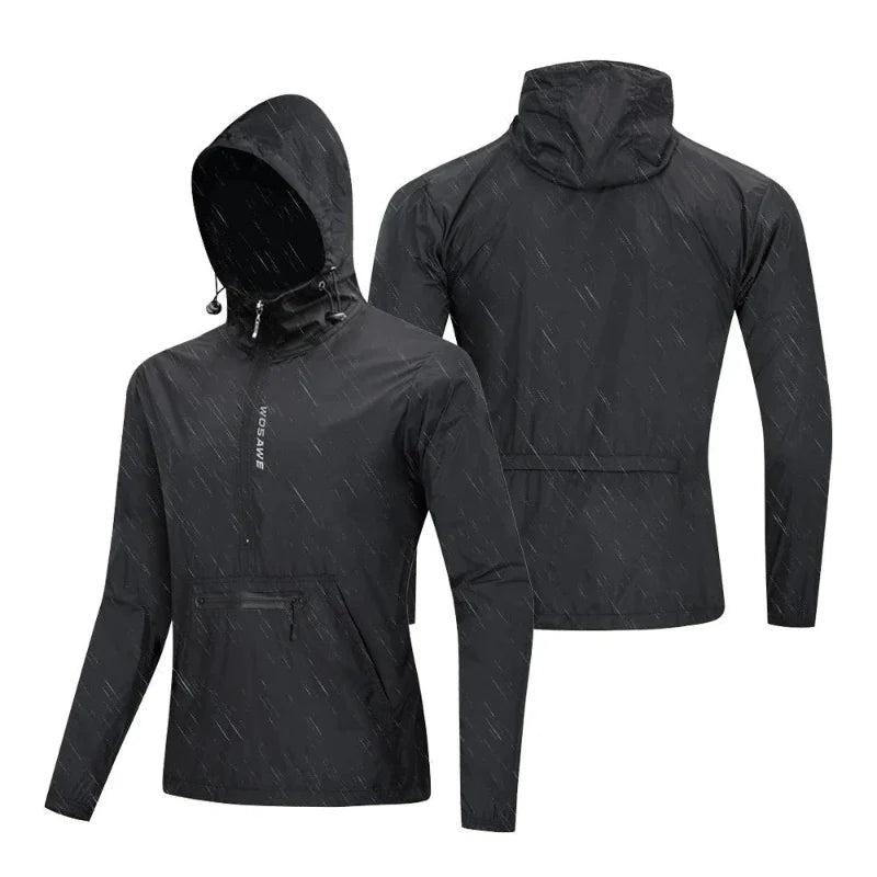 Water Resistant Cycling Jacket Hooded Windproof