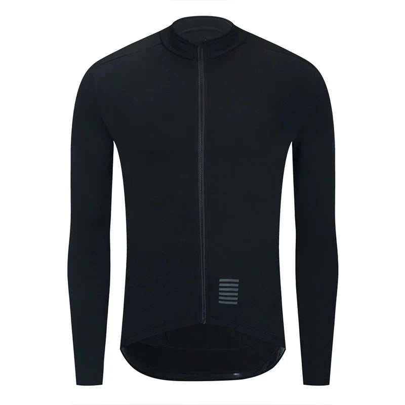 Cycling Jersey Long Sleeve Thermal Fleece Full-Zip