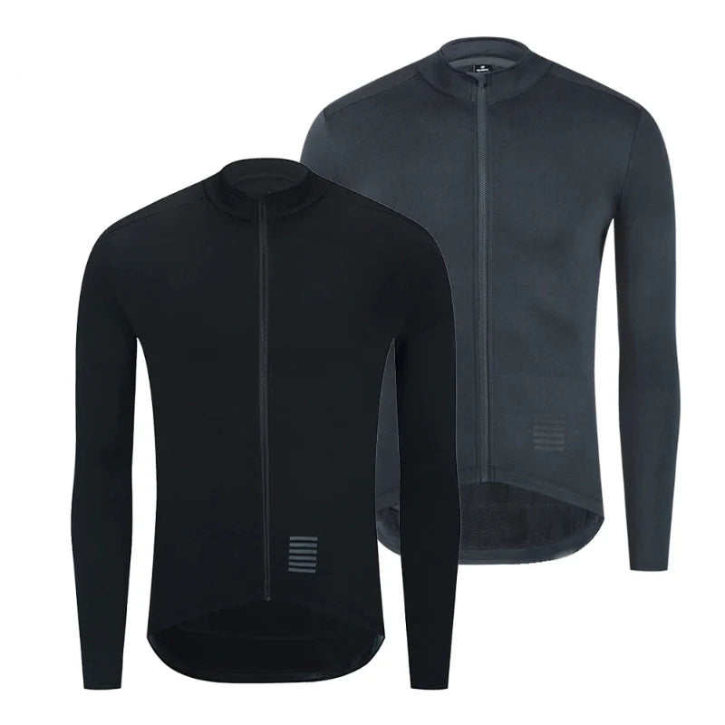Cycling Jersey Long Sleeve Thermal Fleece Full-Zip